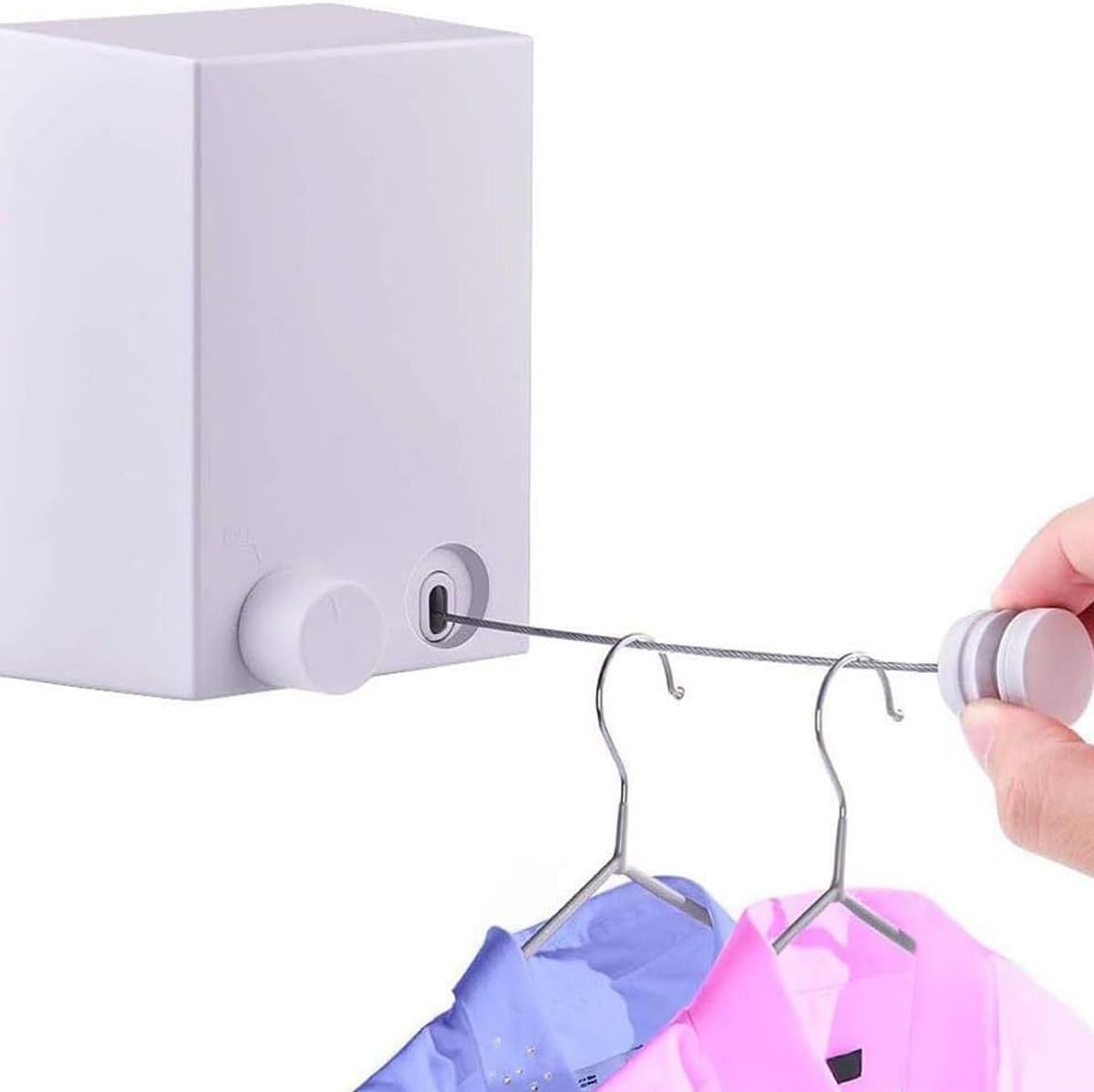 Tendero para Colgar la Ropa con Soporte de Pared Regulable