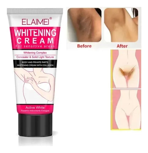 CREMA PARA BLANQUEAR LAS ZONAS INTIMAS CUERPO Y ROSTRO