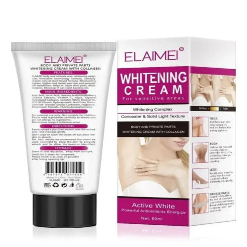 CREMA PARA BLANQUEAR LAS ZONAS INTIMAS CUERPO Y ROSTRO