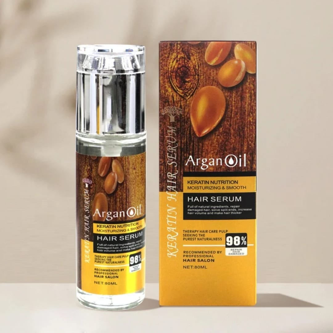 SUERO CAPILAR NUTRITIVO CON QUERATINA Y ACEITE DE ARGÁN SIN SULFATOS 80 ML